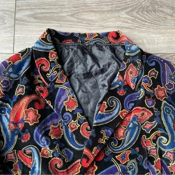 Vintage  Golden Horse Paisley Print Made in Japan Bomber Jacket - Picture 5 of 15